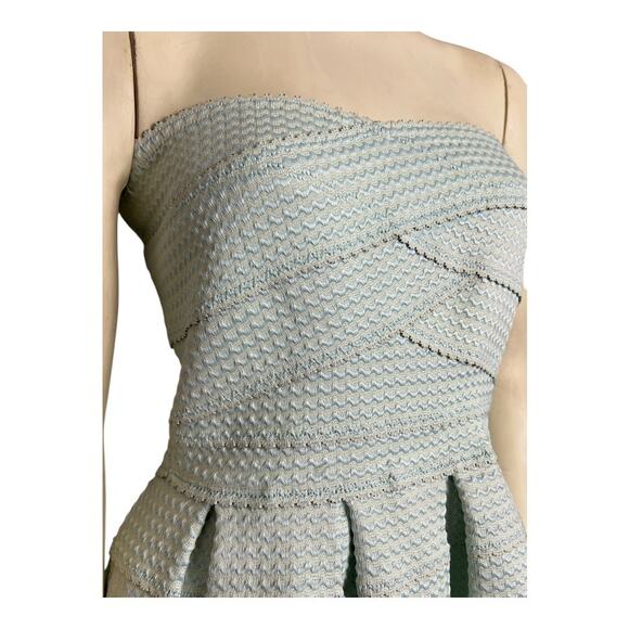 June & Ivy Strapless Bandage Fit & Flare Dress Mint Green Women M Cocktail Party - Picture 7 of 11